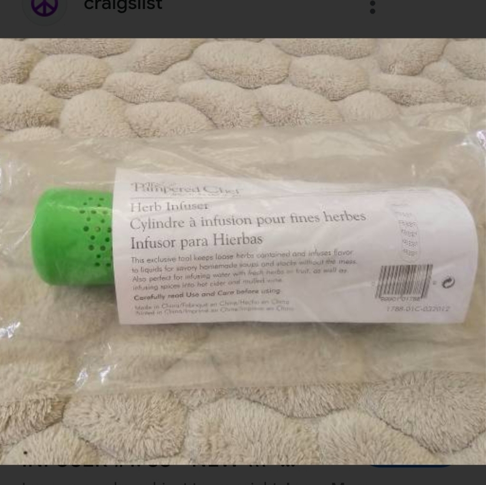 PAMPERED CHEF  Herb Infuser. 1788